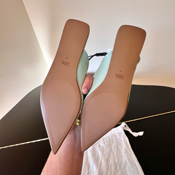 NWT Rare Zara Flat mules/shoes with pointed toe and chunky buckle detail - Picture 16 of 17